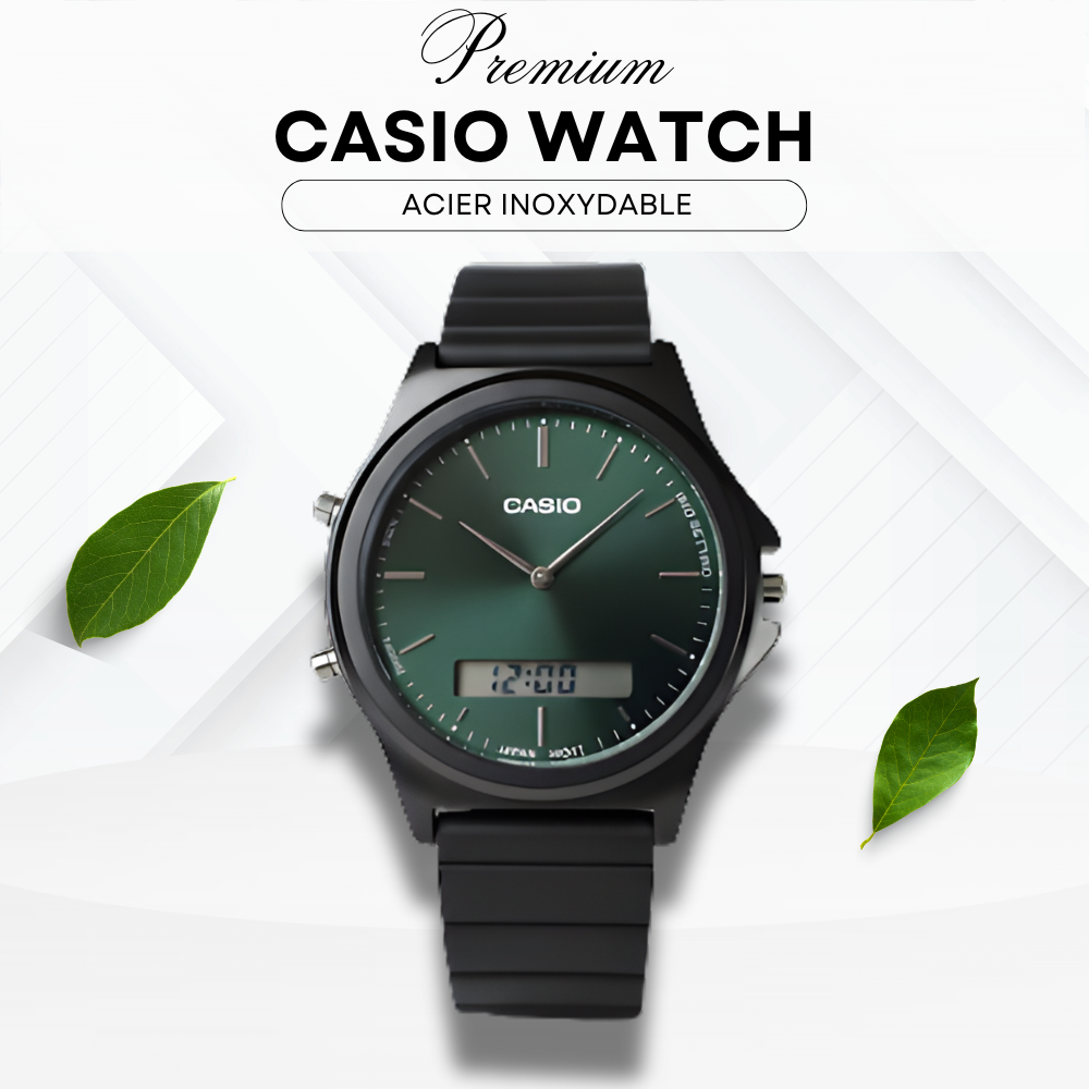 CASIO BLACK INOXYDABLE