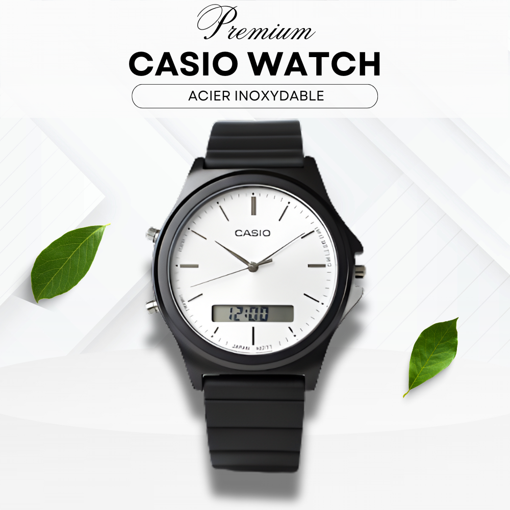 CASIO BLACK INOXYDABLE