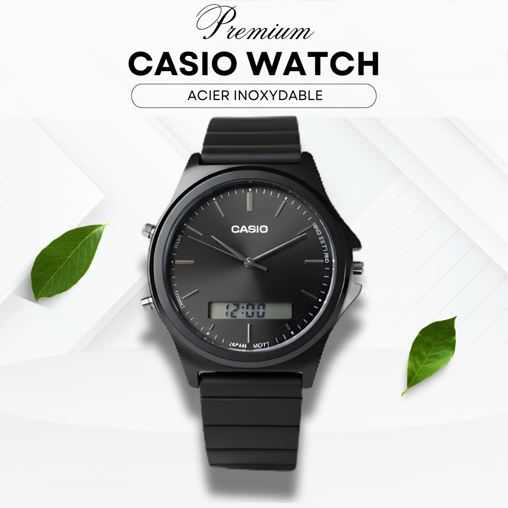 CASIO BLACK INOXYDABLE